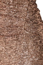 Zay Hammered Sequin Midi Dress